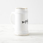 Fischskelett Bierglas (Vorderseite Links)