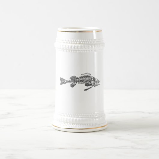 Fischskelett Bierglas (Mittel)