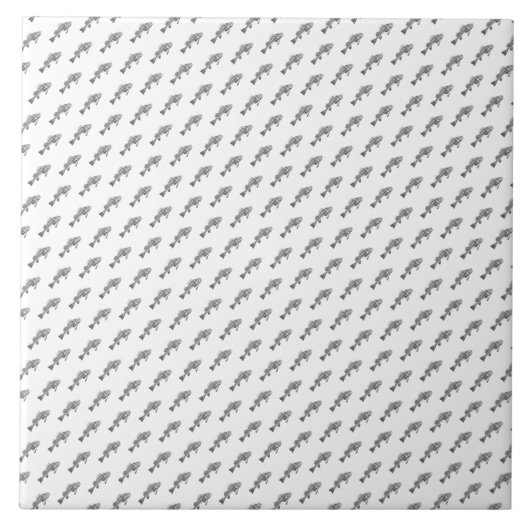 Fischskelett Fliese (Vorderseite)