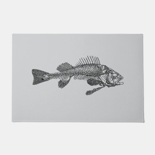 Fischskelett Fußmatte (Vorderseite)