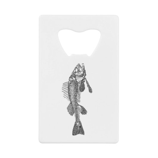 Fischskelett Geldbeutel Flaschenöffner (Vorderseite)