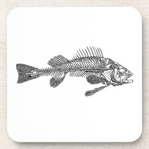 Fischskelett Getränkeuntersetzer