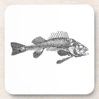 Fischskelett Getränkeuntersetzer