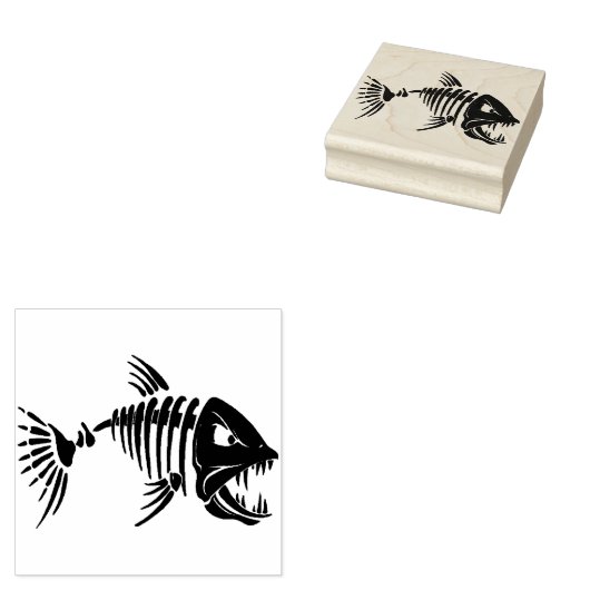 Fischskelett Gummistempel (Stempel)