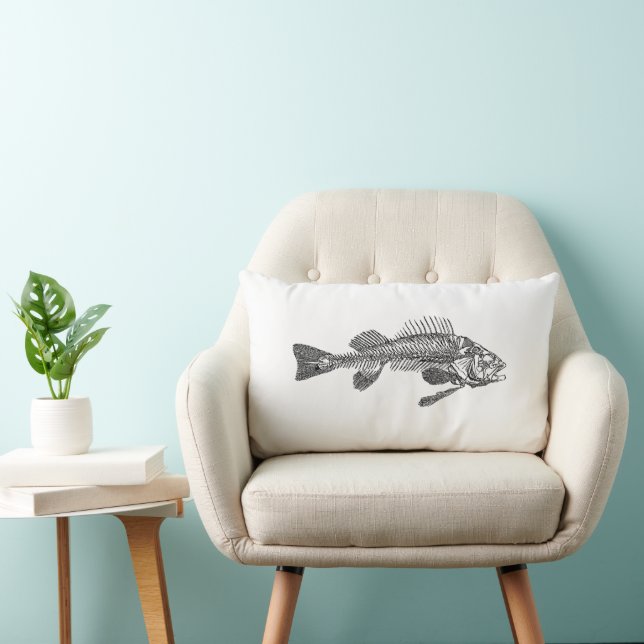 Fischskelett Lendenkissen (Stuhl )