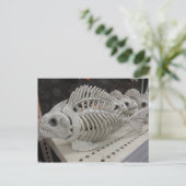 Fischskelett Postkarte (Stehend Vorderseite)