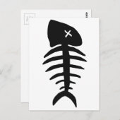 Fischskelett Postkarte (Vorne/Hinten)