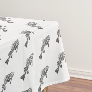 Fischskelett Tischdecke