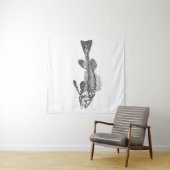 Fischskelett Wandteppich (Beispiel (Horizontal))