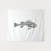 Fischskelett Wandteppich (Vorderseite (Horizontal))
