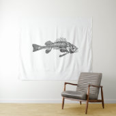 Fischskelett Wandteppich (Beispiel (Horizontal))