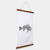 Fischskelett Wandteppich Mit Holzrahmen (Gewinkelt)