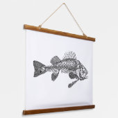 Fischskelett Wandteppich Mit Holzrahmen (Gewinkelt)