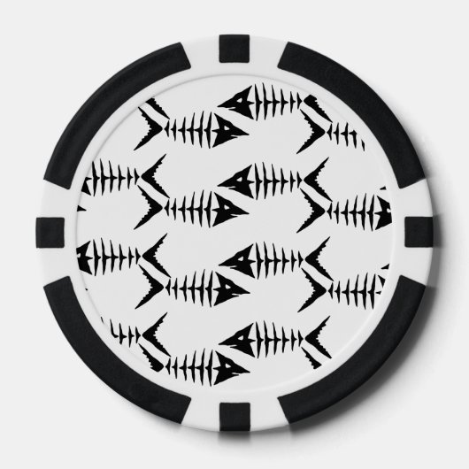 Fischskelette Pokerchips (Vorderseite)