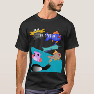 Fischspiel/Fischer Der T - Shirt der Tiefen