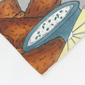 Fischstäbchen Fischstäbchen Fischfänger Tartar Sau Fleecedecke (Ecke)