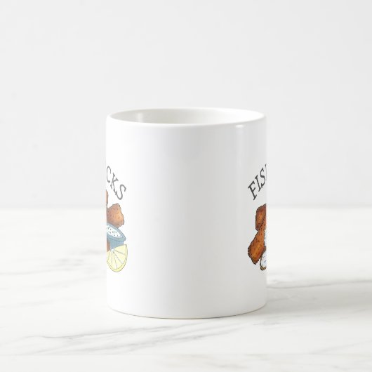 Fischstäbchen Fischstäbchen Fischfänger Tartar Sau Kaffeetasse (Mittel)