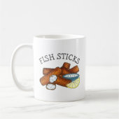 Fischstäbchen Fischstäbchen Fischfänger Tartar Sau Kaffeetasse (Links)