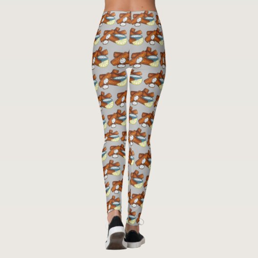 Fischstäbchen Fischstäbchen Fischfänger Tartar Sau Leggings (Rückseite)