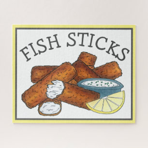 Fischstäbchen Fischstäbchen Fischfänger Tartar Sau Puzzle