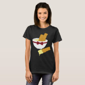 Fischstäbchen und Vanillepudding T-Shirt (Vorne ganz)
