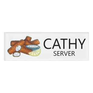 Fischsticks Fingers Fishsticks Tartar Sauce Server Namenschild