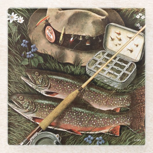 Fischstilleben Glasuntersetzer (Vorderseite)