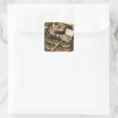 Fischstilleben Quadratischer Aufkleber (Tasche)