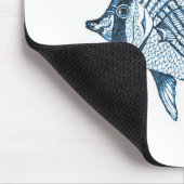 Fischstrand nautische Ozeane Meer blau Mousepad (Ecke)