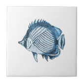 Fischstrandseeozeanküstenseeblau Fliese (Vorderseite)