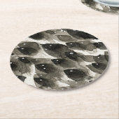 Fischsturm Runder Pappuntersetzer (Angewinkelt)