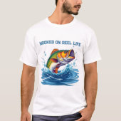 Fischsüchtig nach Angeln T-Shirt (Vorderseite)