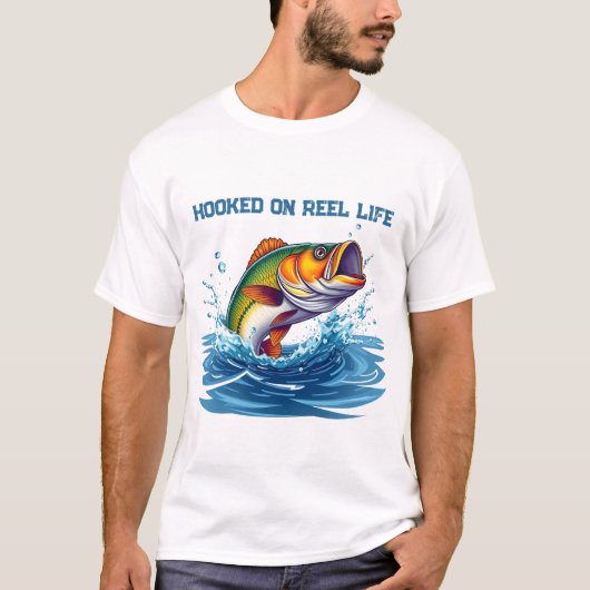 Fischsüchtig nach Angeln T-Shirt (Vorderseite)
