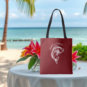 Fischsüchtig nach Sommer Dunkelkrebserrot Tasche