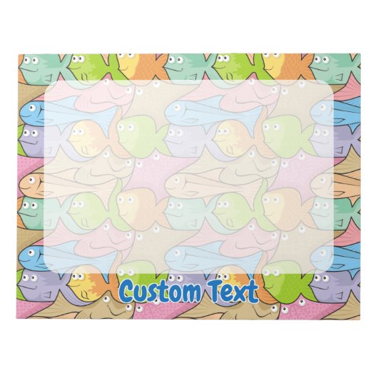 Fischt Cartoon Notizblock (Vorderseite)