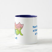 Fischt Cartoon-Tasse Tasse (Zentrum)