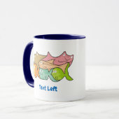 Fischt Cartoon-Tasse Tasse (Vorderseite Links)