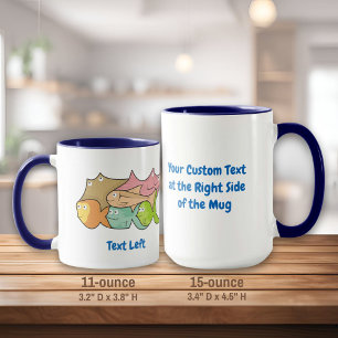 Fischt Cartoon-Tasse Tasse