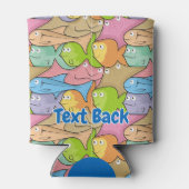 Fischt Cartoons Flasche cooler Dosenkühler (Rückseite)