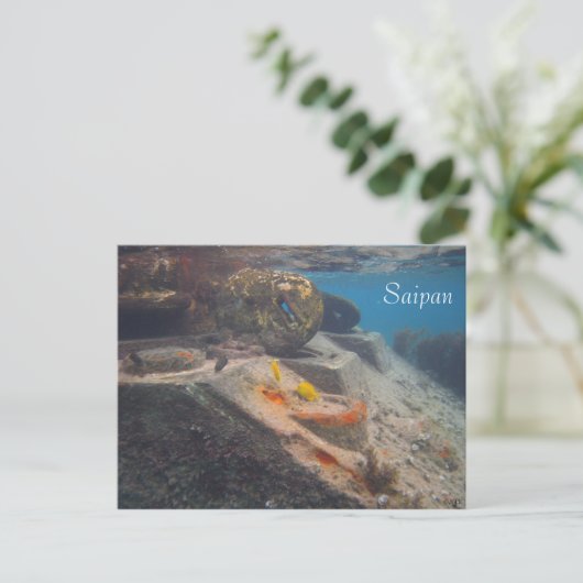 Fischtank, Saipan Postkarte (Stehend Vorderseite)