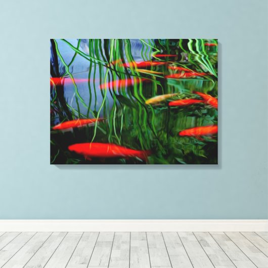 Fischteich Leinwanddruck (Insitu (Holzboden))