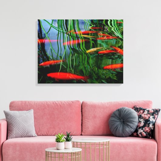 Fischteich Leinwanddruck (Insitu (Wohnzimmer))