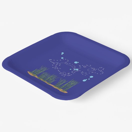 Fischteich verbindet die Punkte Pappteller (Gewinkelt)