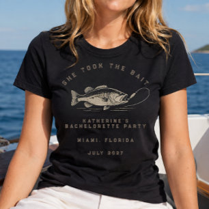 Fischthemen-angepasste Angel-Abschiedsparty T-Shirt