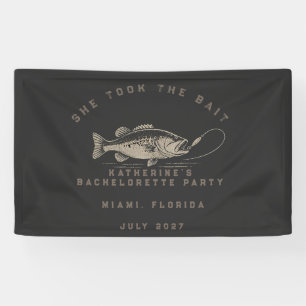 Fischthemen-angepasste Angeln-Junggesellinnen-Absc Banner
