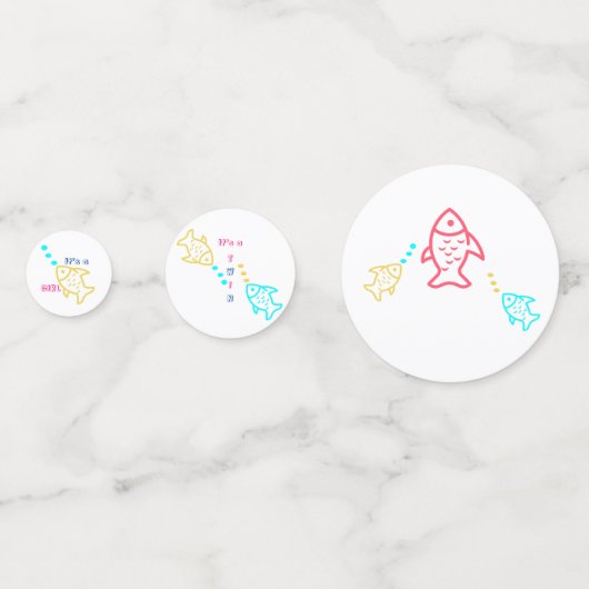 Fischtisch Confetti Konfetti (Rückseiten)