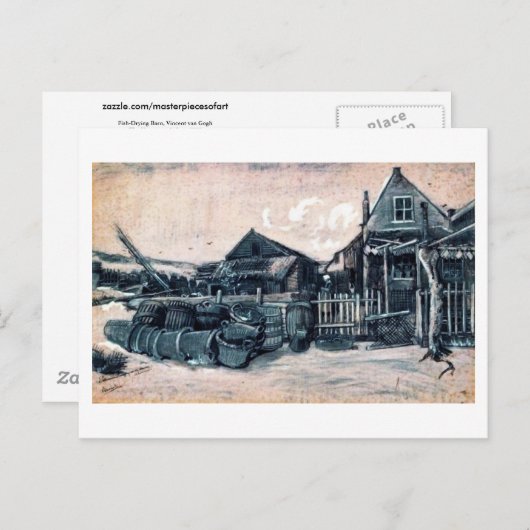 Fischtrockner, Vincent van Gogh Postkarte (Vorne/Hinten)