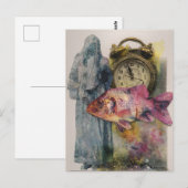 Fischuhr Postkarte (Vorne/Hinten)
