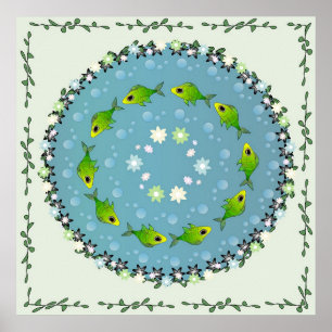 Fischwasser-Tanz Poster