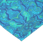 Fischwellen Unterwasser Bohemisches arabisches Mus Tischdecke (Schrägansicht)